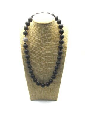 Matte Black Onyx Beaded Necklace